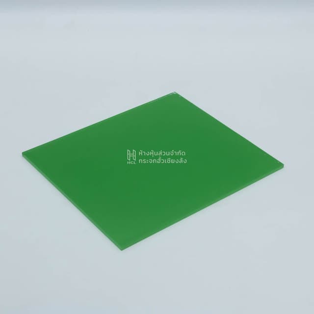 a sheet of green color coated glass