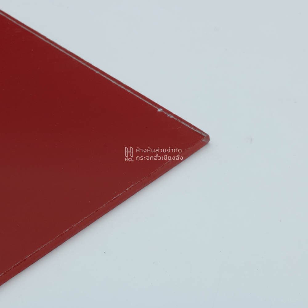 Image of red color coated glass