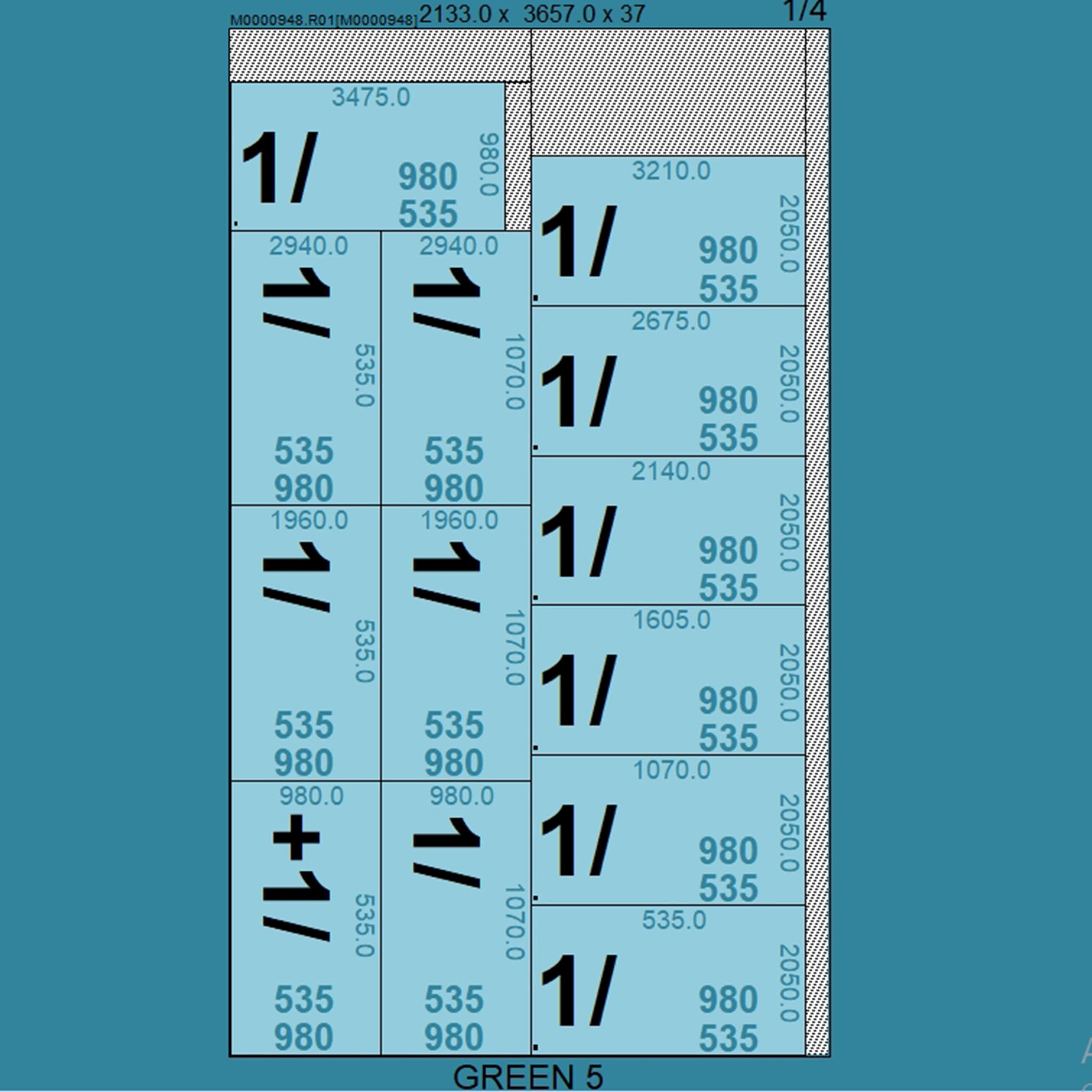 Plan of cutting